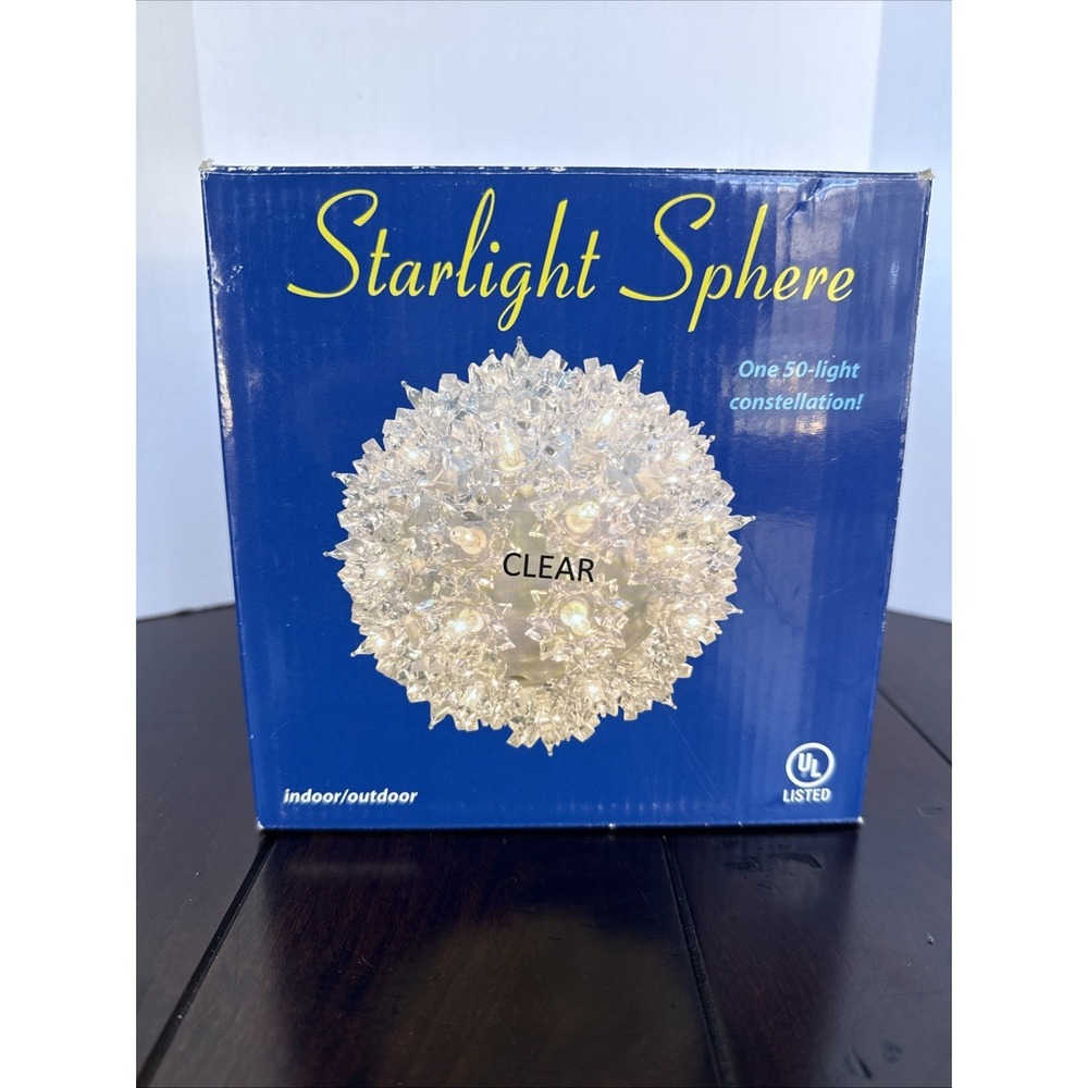 Vtg GKI/Bethlehem Lighting Clear/White 50 Light Starlight Sphere Constellation